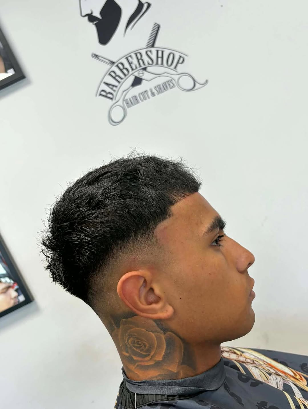 Buzz cut with clean skin fade