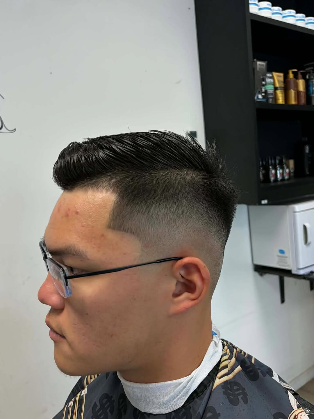 Comb over fade